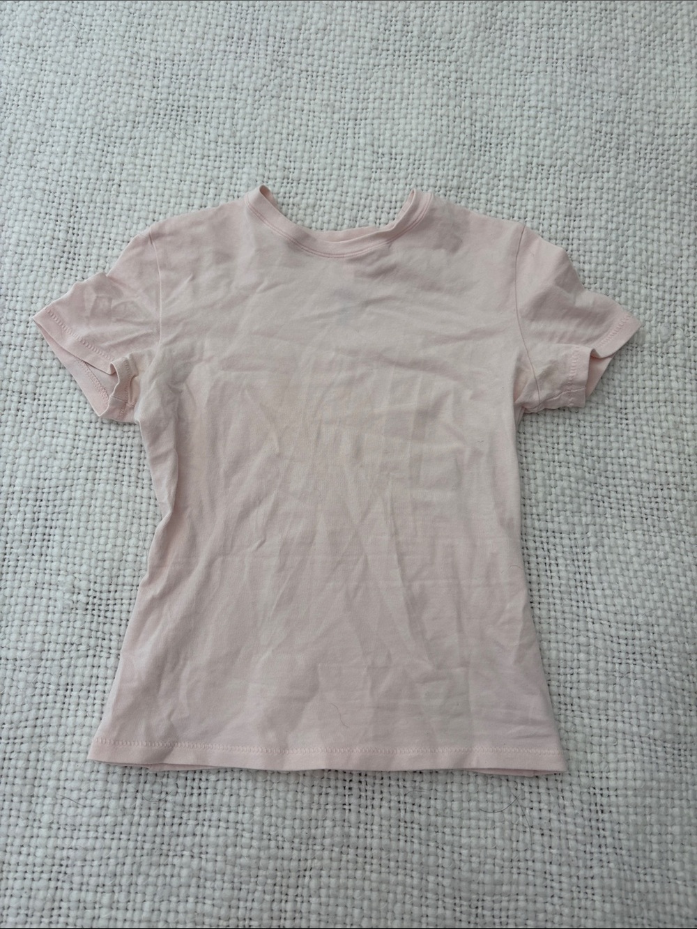 light pink skims baby tee